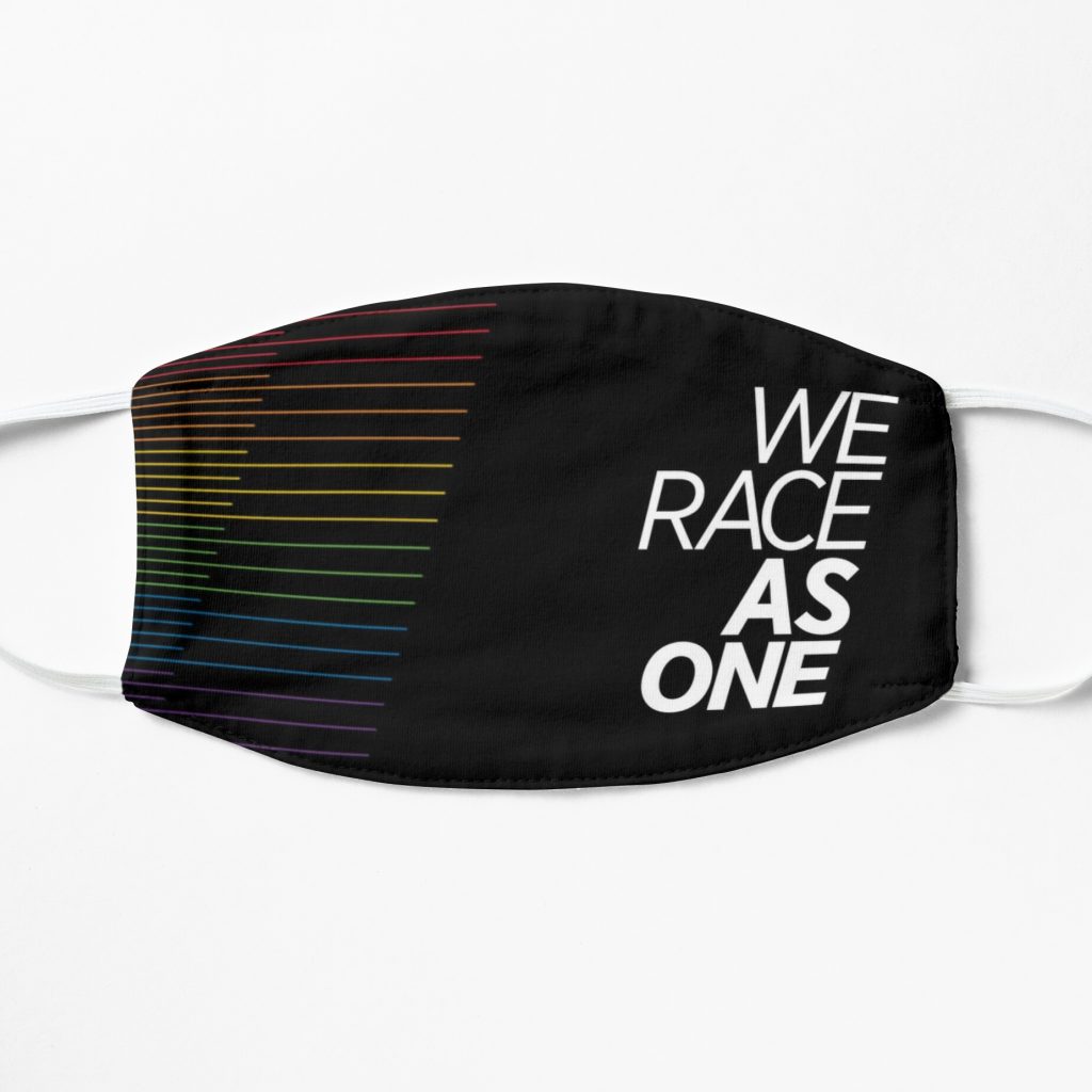 We Race Together (rainbow split) Face Mask