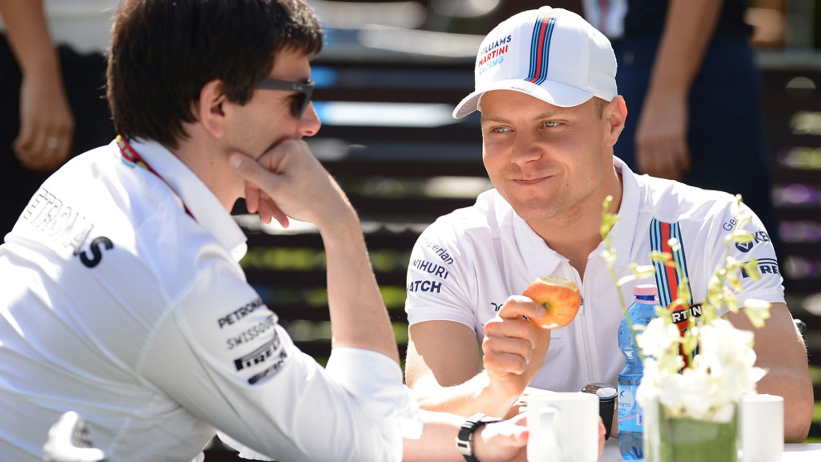 Valtteri Bottas met Toto Wolff as a Mercedes driver for a final time