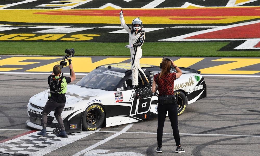 AJ Allmendinger wins pole in Xfinity Series qualifying at Auto Club Speedway