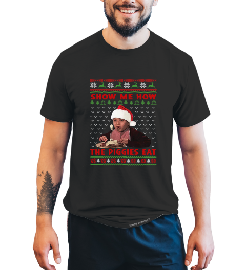 A Christmas Story Ugly Sweater Shirt, Randy T Shirt, Show Me How The Piggies Eat Tshirt, Christmas Gifts
