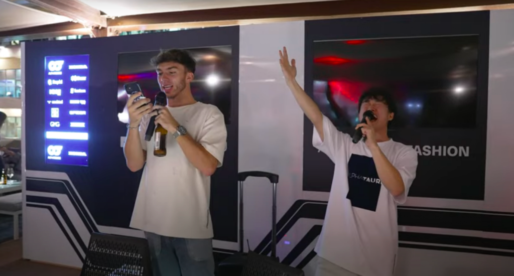 Tsunoda Gasly karaoke AlphaTauri