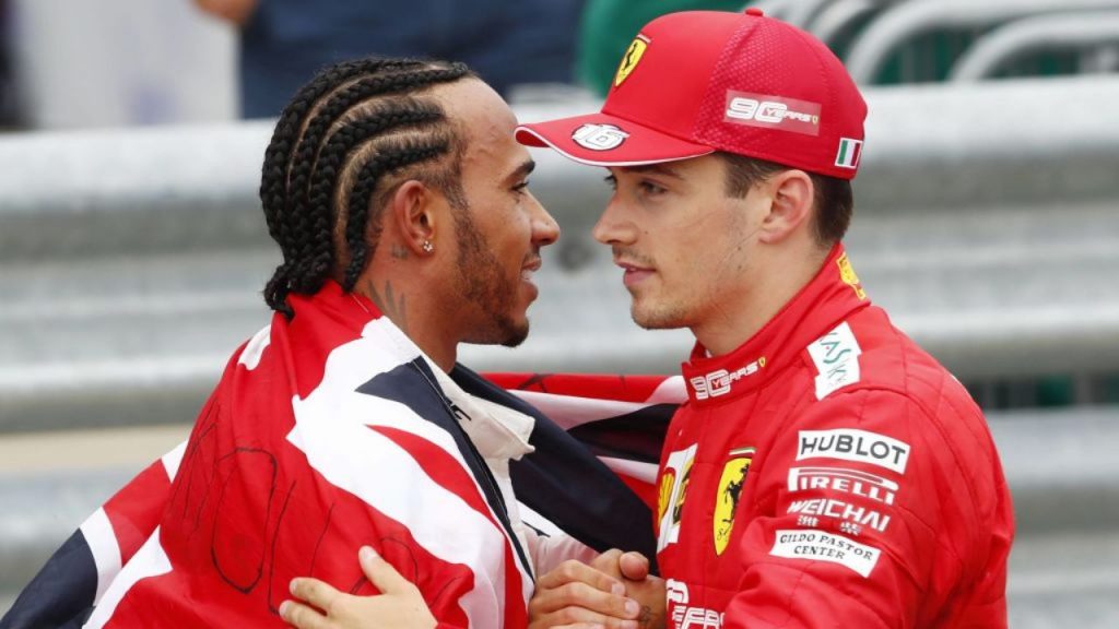 Charles Leclerc Lewis Hamilton F1 racing