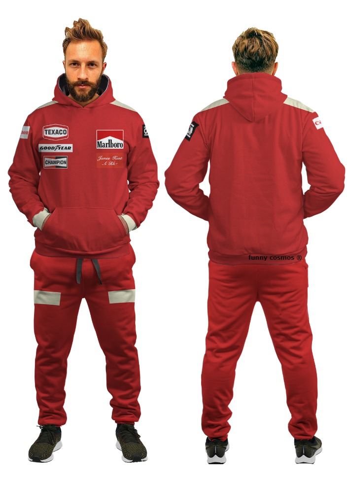 James Hunt Shirt Hoodie Racing Uniform Clothes Formula One Grand Prix Sweatshirt Zip Hoodie Sweatpant
