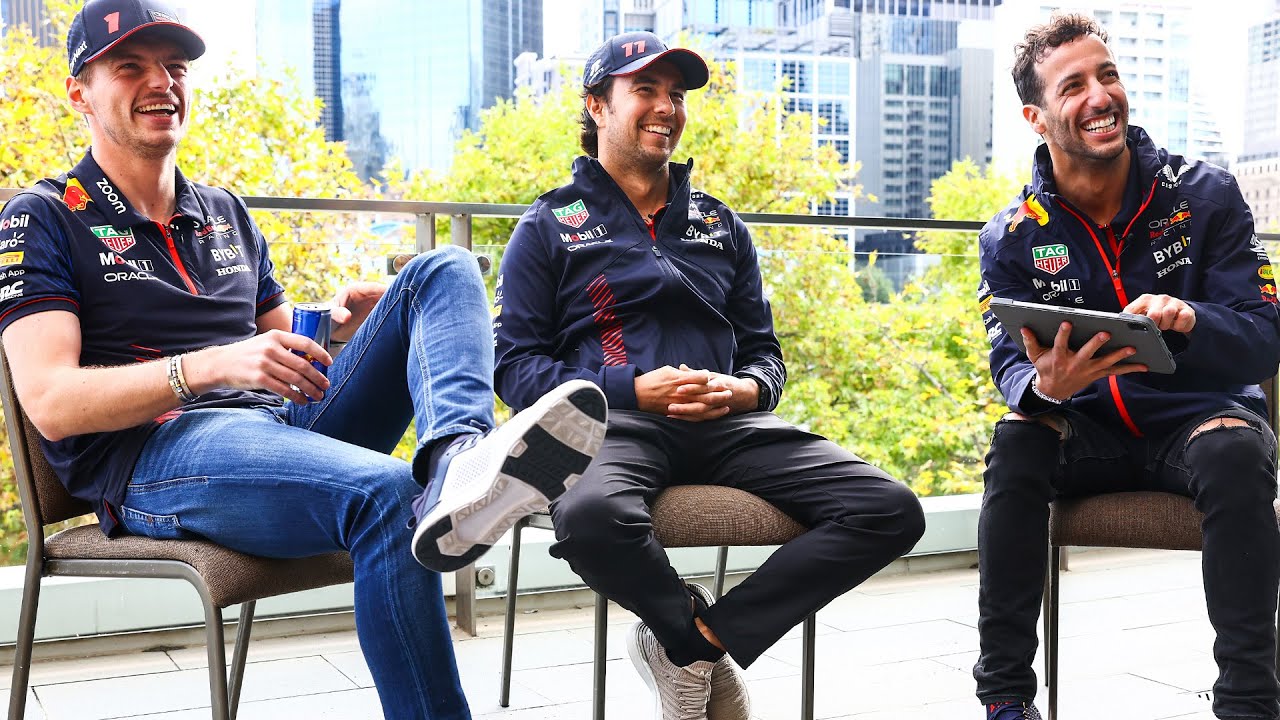 Verstappen and Perez are put to the test in a humorous game by Ricciardo